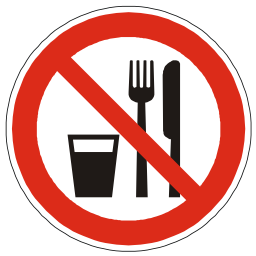 Download free red round pictogram prohibited food eat icon